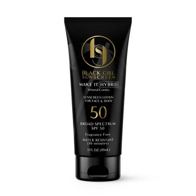 Black Girl Sunscreen Make it Hybrid with Zinc and Lavender Sunscreen SPF 50 3 fl oz - Imperfect Container DestGlow