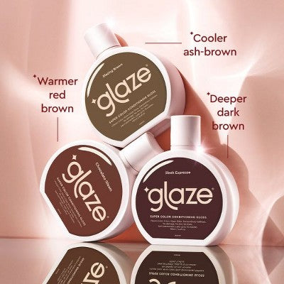 Glaze SuperGloss Color Conditioning Hair Gloss Brunette Sleek Espresso Brown 6.4 fl oz - New by This is Beauty US
