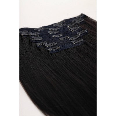 Curlkalon Blow Out Straight 12 inch Clip-In Natural Black Hair Extensions 9ct - Imperfect Box by This is Beauty US