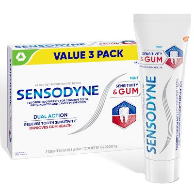 Sensodyne Sensitivity Gum and Enamel Mint Toothpaste 2.3oz/3pk - Imperfect Box by This is Beauty US