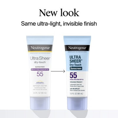 Neutrogena Ultra Sheer Dry Touch Sunscreen Lotion SPF 55 3oz - Imperfect Container DestGlow