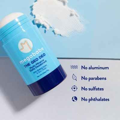 Megababe The Geo Deo Multi-Mineral Daily Solid Deodorant 2.6oz - New