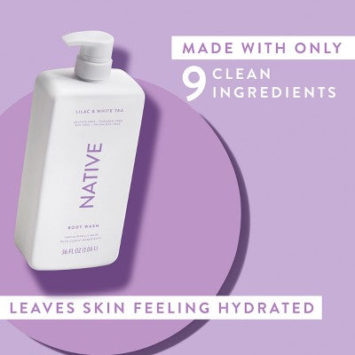 Native Body Wash Lilac & White Tea 36 fl oz - Imperfect Container by This is Beauty US