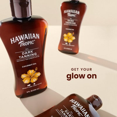 Hawaiian Tropic Dark Tanning Oil 8oz - Imperfect Container DestGlow