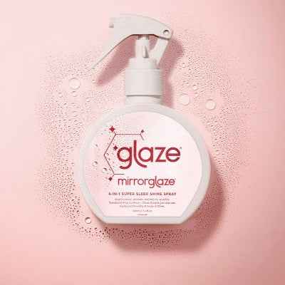 Glaze MirrorGlaze 4-in-1 Super Sleek Anti-Frizz Shine Spray with Heat Protector 6.4 fl oz - New