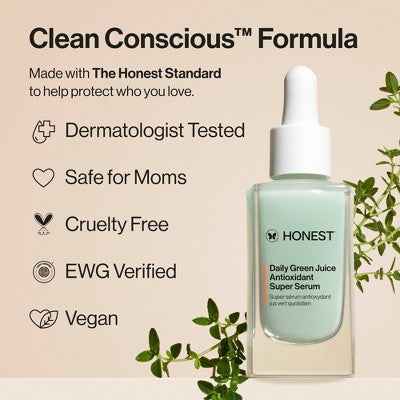 Honest Beauty Daily Green Juice Antioxidant Super Serum 1 fl oz - New - DestGlow