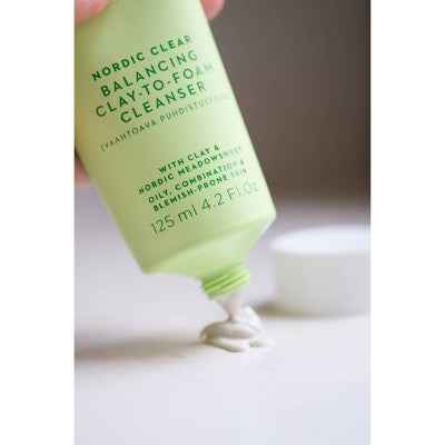 Lumene Nordic Clear Tyyni Balancing Clay-to-Foam Cleanser 4.2 fl oz - New