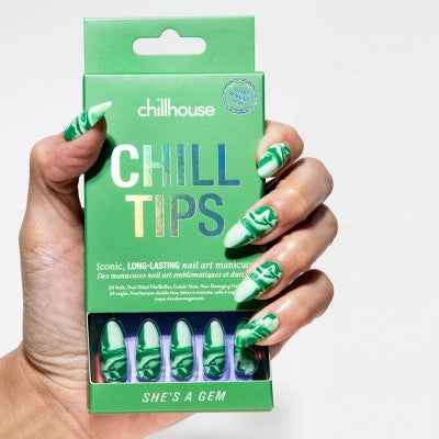 Chillhouse Chill Tips Press-On Fake Nails Shes a Gem 24ct - New