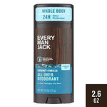 Every Man Jack All Over Solid Deodorant Coconut + Vanilla 2.6oz - New