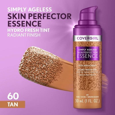 COVERGIRL Simply Ageless Skin Perfector Essence Foundation 60 Tan 1 fl oz - New by This is Beauty US