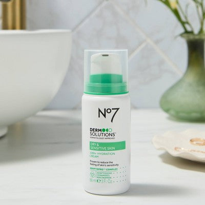 No7 Derm Solutions 100HR Hydration Cream Moisturiser Dry & Sensitive Skin 3oz - Missing Lid by This is Beauty US