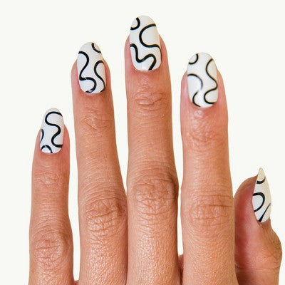 Chillhouse Chill Tips Press-On Fake Nails Wavy Baby 24ct - New - DestGlow