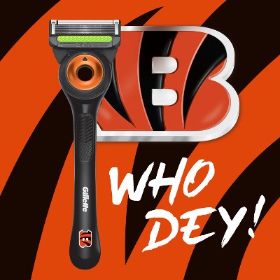 Gillette Labs Mens Special NFL Bengals Edition Shaving Razor with 4 Refills and Magnetic Stand - New by This is Beauty US