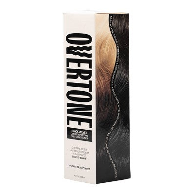 Overtone Black Velvet Daily Conditioner- Semi-Permanent Hair Color 4.5 oz - New DestGlow