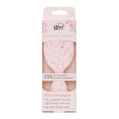 Wet Brush x LoveShackFancy Mini Detangler Hair Brush English Ivy Pink - Imperfect Box by This is Beauty US