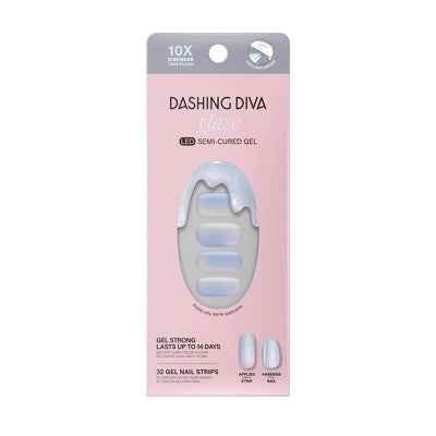 Dashing Diva Glaze Semi-Cured Gel Nail Polish Strips Baila con Fuego 32ct - New - DestGlow