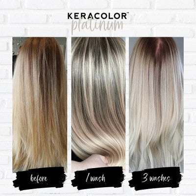 Keracolor Color + Clenditioner Temporary Hair Color Platinum 12 fl oz - Imperfect Container DestGlow