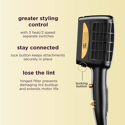 Conair 3 in 1 Styling Hair Dryer Gold 1875 watts - Imperfect Box by This is Beauty US