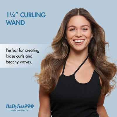 BaBylissPRO Nano Titanium Curling Wand Blue - New