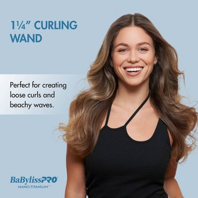 BaBylissPRO Nano Titanium Curling Wand Blue - New by This is Beauty US