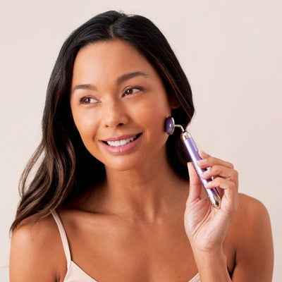 Plum Beauty Amethyst Vibrating Facial Massager - New
