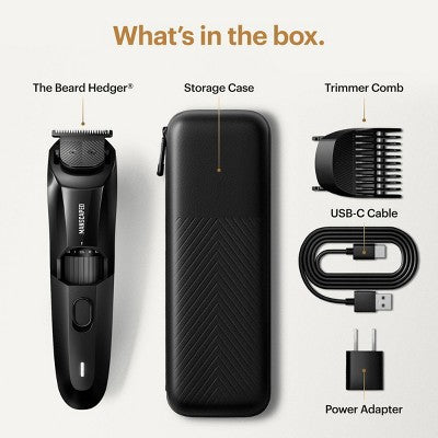 MANSCAPED The Beard Hedger SkinSafe Cordless Beard Trimmer, Waterproof Clippers for Facial Hair Shaving - Imperfect Box by This is Beauty US