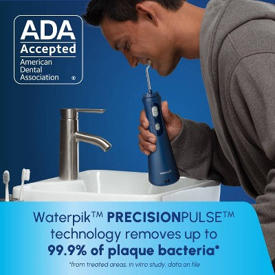 Waterpik Cordless Plus Rechargeable Water Flosser Blue - Imperfect Box by This is Beauty US