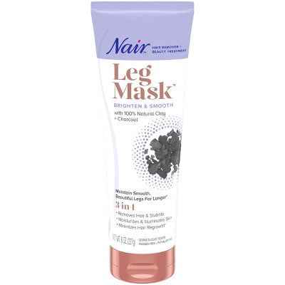 Nair Hair Remover Beauty Treatment Charcoal Clay Leg Mask 8.0oz - New