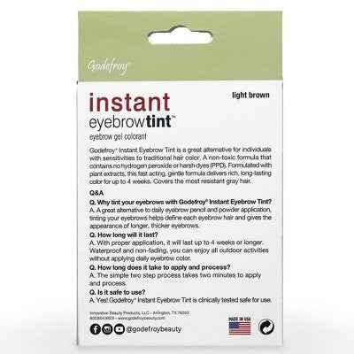 Godefroy Instant Eyebrow Tint Application Kit Light Brown 3ct - New