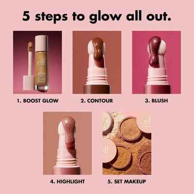 e.l.f. Halo Glow Liquid Filter Highlighter 5.5 Medium/Tan 1.06 fl oz - New