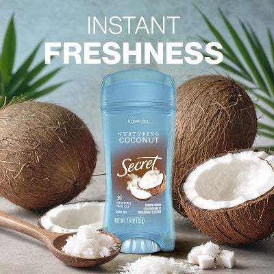 Secret Fresh Clear Gel Antiperspirant & Deodorant Coconut Scent 2.6oz - New by This is Beauty US
