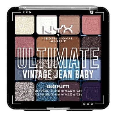 NYX Professional Ultimate Eyeshadow Palette Vintage Jean Baby 0.32oz - Imperfect Container DestGlow