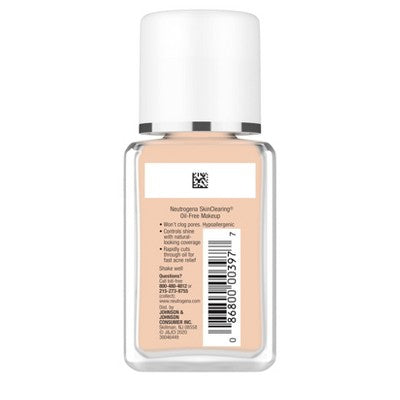 Neutrogena Skin Clearing Oil-Free Liquid Foundation 40 Nude 1 fl oz - Imperfect Container by This is Beauty US
