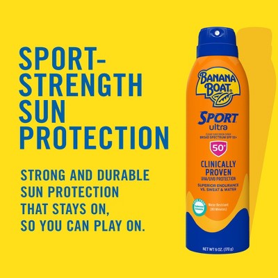 Banana Boat Ultra Sport Clear Sunscreen Spray SPF 50+ 9.5oz - Imperfect Container DestGlow