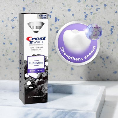 Crest 3D Whitening Therapy Charcoal Toothpaste 4.6oz/2pk - Imperfect Box by This is Beauty US