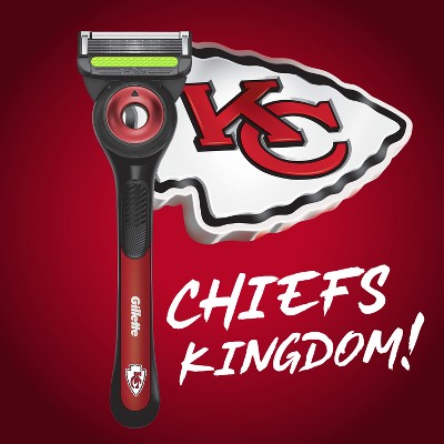 Gillette Labs Mens Special NFL Chiefs Edition Shaving Razor with 4 Refills and Magnetic Stand - New by This is Beauty US