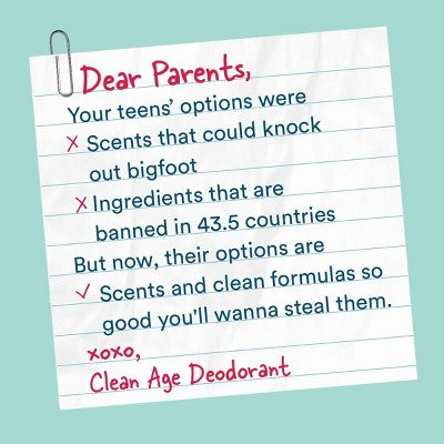 Clean Age Sandalwood AHA Deodorant + Body Spray for Teens 4 fl oz - New by This is Beauty US