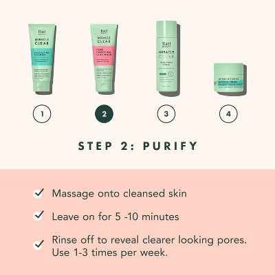 Rael Miracle Clear Pore Purifying Kaolin Clay Face Mask 3.4 fl oz - New