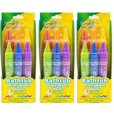 Crayola Body Wash Bath Pens Unscented 3pk/6 fl oz - New by This is Beauty US