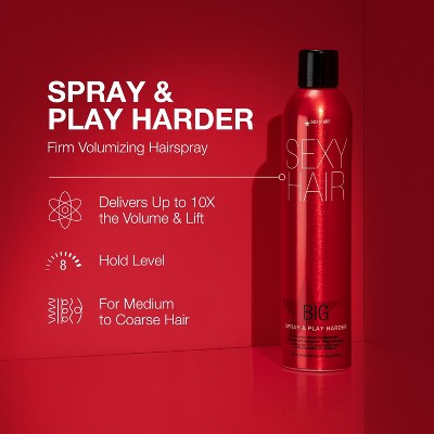 Sexy Hair Spray and Play Harder Hairspray 10oz - Missing Lid