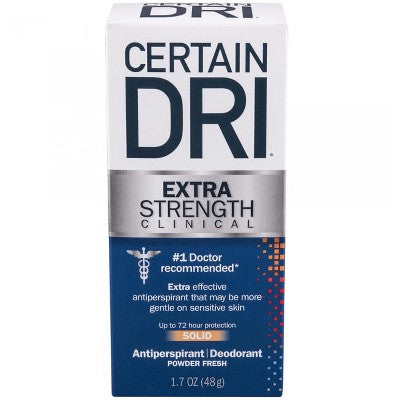 Certain Dri Extra Strength Solid Antiperspirants and Deodorant Powder Fresh 1.7 oz. - New by This is Beauty US