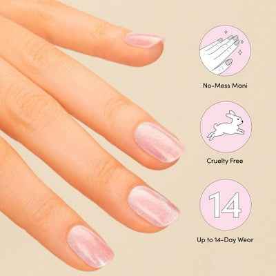 Dashing Diva Glaze Semi-Cured Gel Nail Polish Strips Ballerina Blush 32ct - New