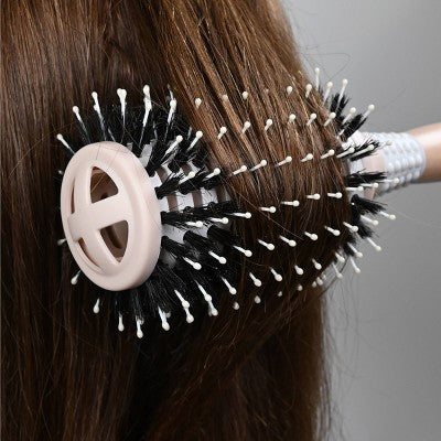 Conair Ceramic Wood Vented Boar Bristle Round Hair Brush Large Barrel All Hair - Imperfect Box by This is Beauty US