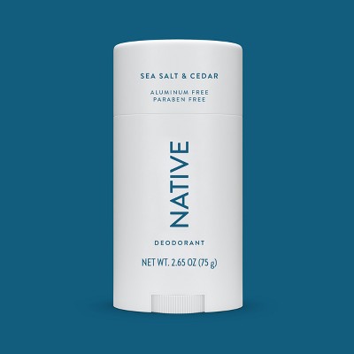 Native Solid Deodorant for Men & Women Sea Salt & Cedar Aluminum-Free 2.65oz - Imperfect Container by This is Beauty US
