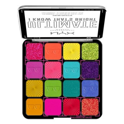NYX Professional Makeup Ultimate Eyeshadow Palette Bright 0.32 oz - Imperfect Container by This is Beauty US