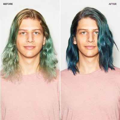 Overtone Smoky Sapphire Hair Mask- Semi-Permanent Hair Dye & Color Conditioner Misty Turquoise for Brown & Blonde Hair - New
