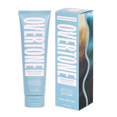 Overtone Smoky Sapphire Hair Mask- Semi-Permanent Hair Dye & Color Conditioner Misty Turquoise for Brown & Blonde Hair - New by This is Beauty US