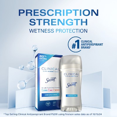Secret Clinical Strength Completely Clean Invisible 2.6oz - Imperfect Box by This is Beauty US