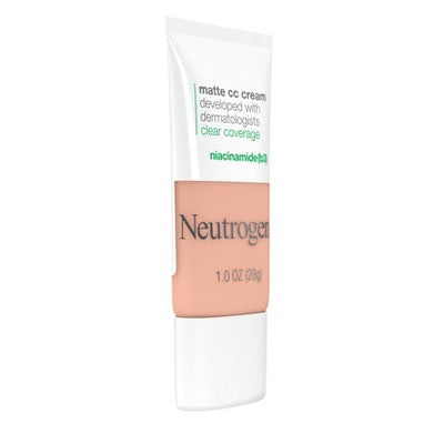 Neutrogena Clear Coverage Flawless Matte Color Correcting Cream, Full-Coverage 3.0 Vanilla - New by This is Beauty US
