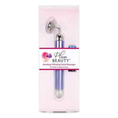 Plum Beauty Amethyst Vibrating Facial Massager - New